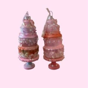 GLASS TOWER CAKE ORNAMENT
