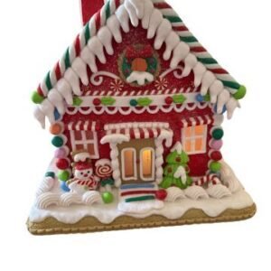 SNOWMAN CANDY LIGHTED HOUSE
