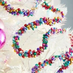 L. MULTICOLOR BELL GARLAND MADE OF METAL WIRE AND ALUMINUM BELLS