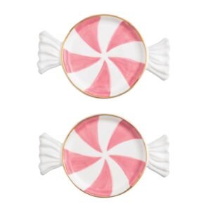 Pink Peppermint Candy Tidbit Plate