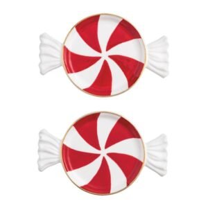 Red  Candy Tidbit Plate