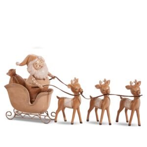 Whimsical Santa and Reindeer