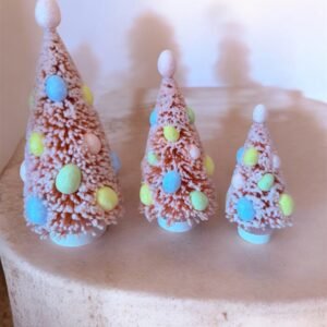 7.5" Bottle Brush Tree Set 3