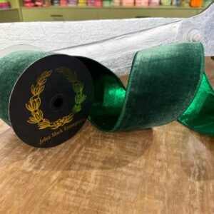Velvet Metallic Dupion Fused Emerald-4x10yd