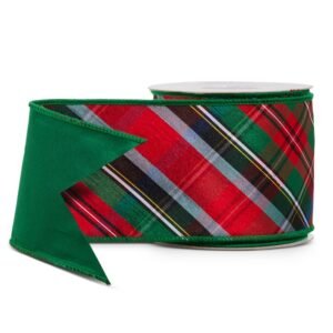4" X 10 Yds Tartan Plaid Wired Ribbon